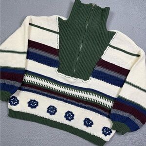 Pol oversized Half Zip knit sweater